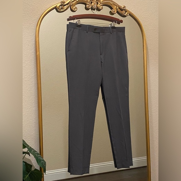 Savile Row Brixton Elegant Charcoal Men's Dress Pants Size 36W 34L - Picture 3 of 10